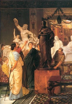 Une sculpture galerie romantique Sir Lawrence Alma Tadema Peinture à l'huile